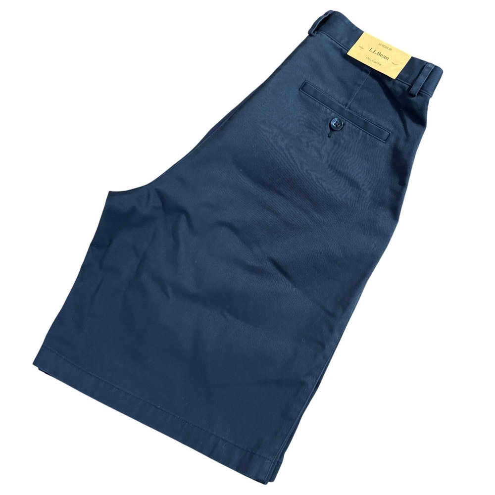 L.L.BEAN Womens Shorts 10 Regular Navy Bayside Twill Original Fit 9in NWT